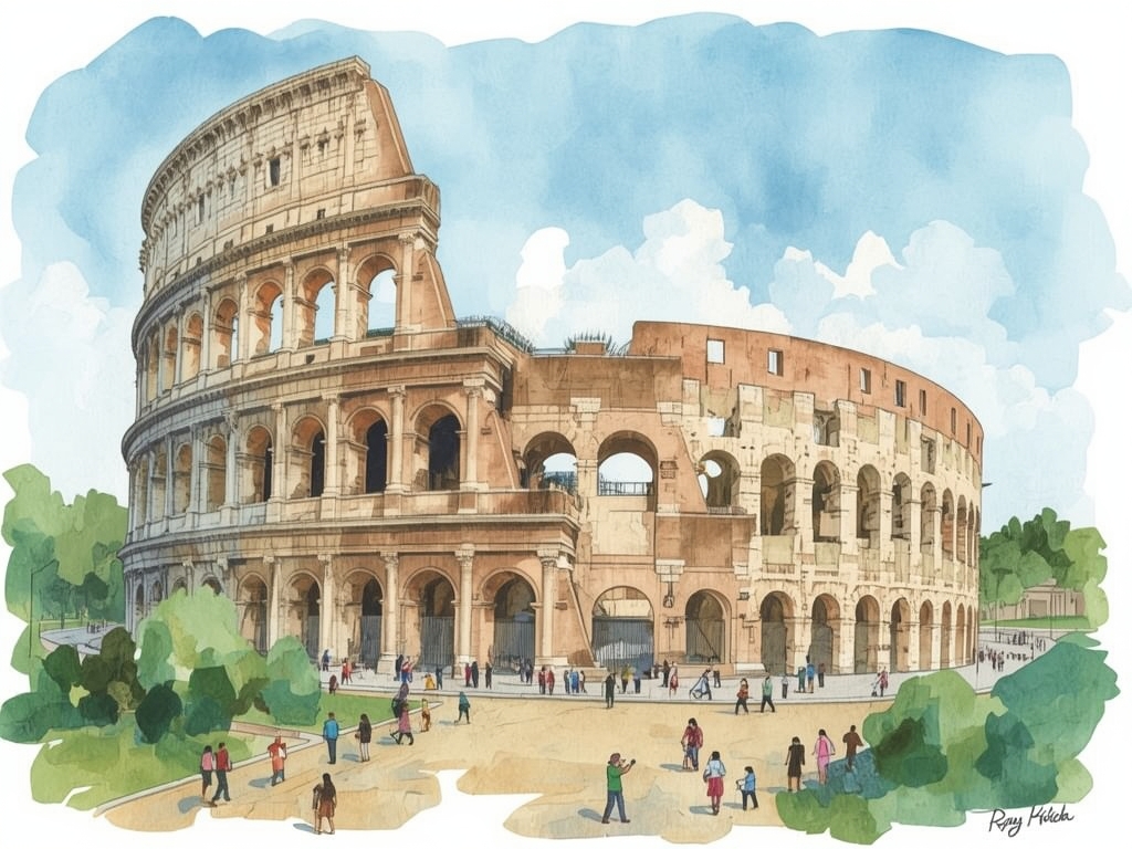 A lucky “wish lap” around the Colosseum