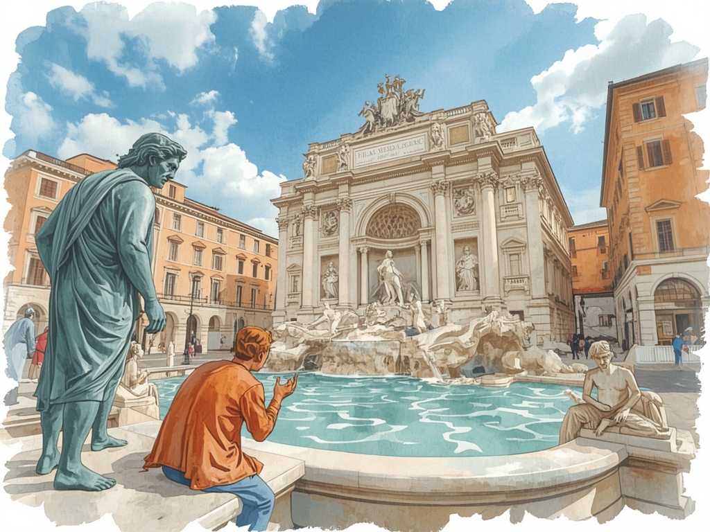 Le « dialogue de pierre » entre la fontaine de Bernini et l’église de Borromini