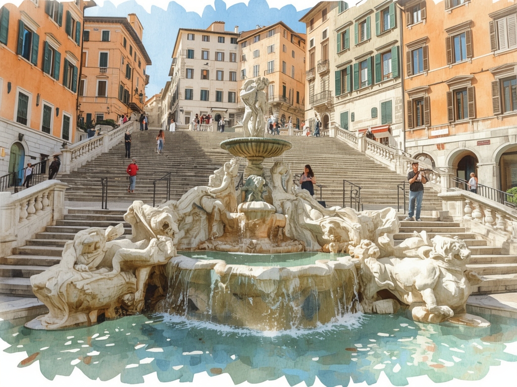 The Barcaccia fountain’s “polite little boat” rumor