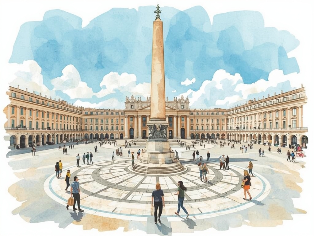 The obelisk that acts like a giant sundial for casual time-checking