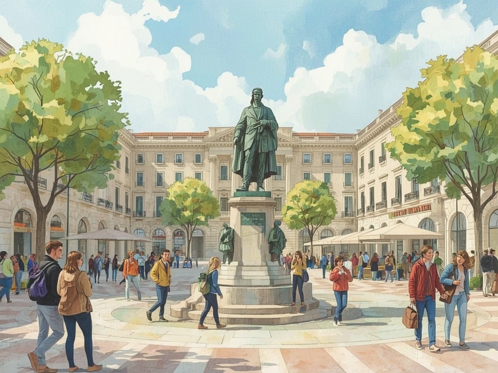 The “talkative statue” that seems to follow you